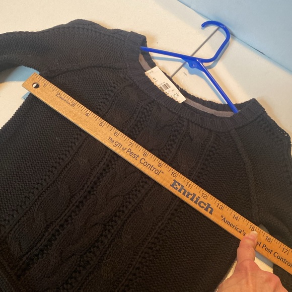 NWT Max Rave Black Heavy Cable Stitch Ribbed Winter Sweater - Picture 3 of 3